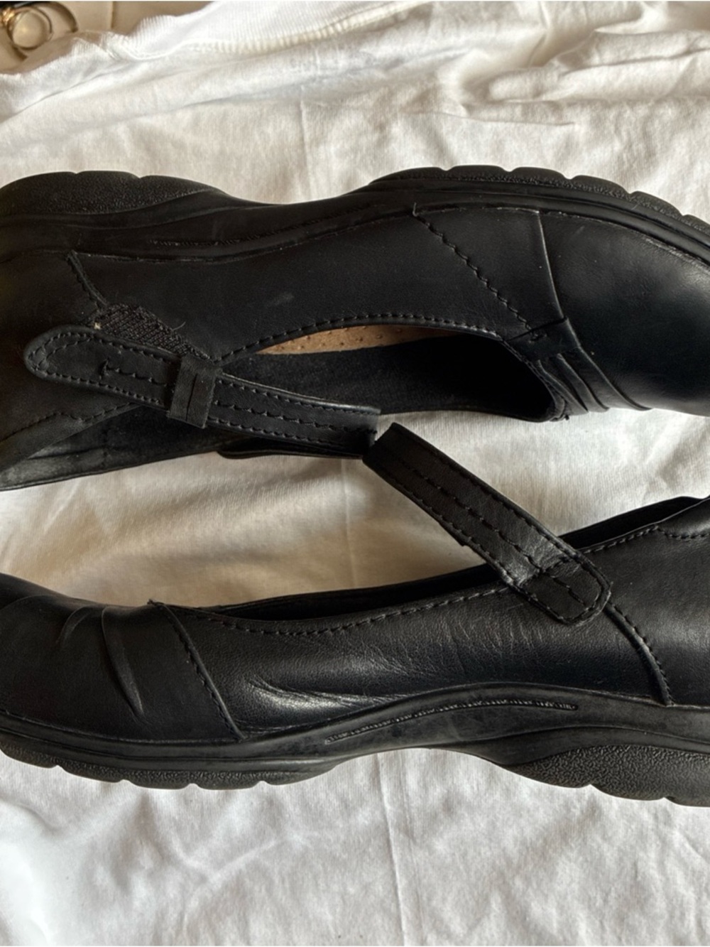 EARTH ORIGINS-Donna Classic Black Leather Mary Jane Cushion Flats Loafers Sz6.5 - Picture 8 of 8